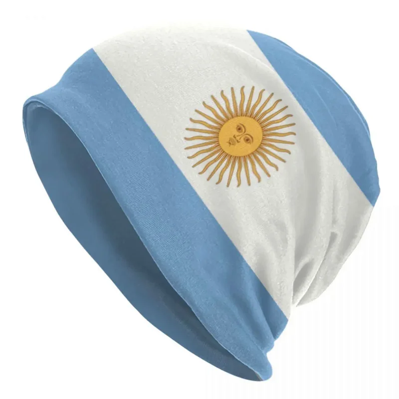 

Flag Of Argentina Bonnet Hats Street Knitted Hat For Men Women Winter Warm Argentine Proud Skullies Beanies Caps