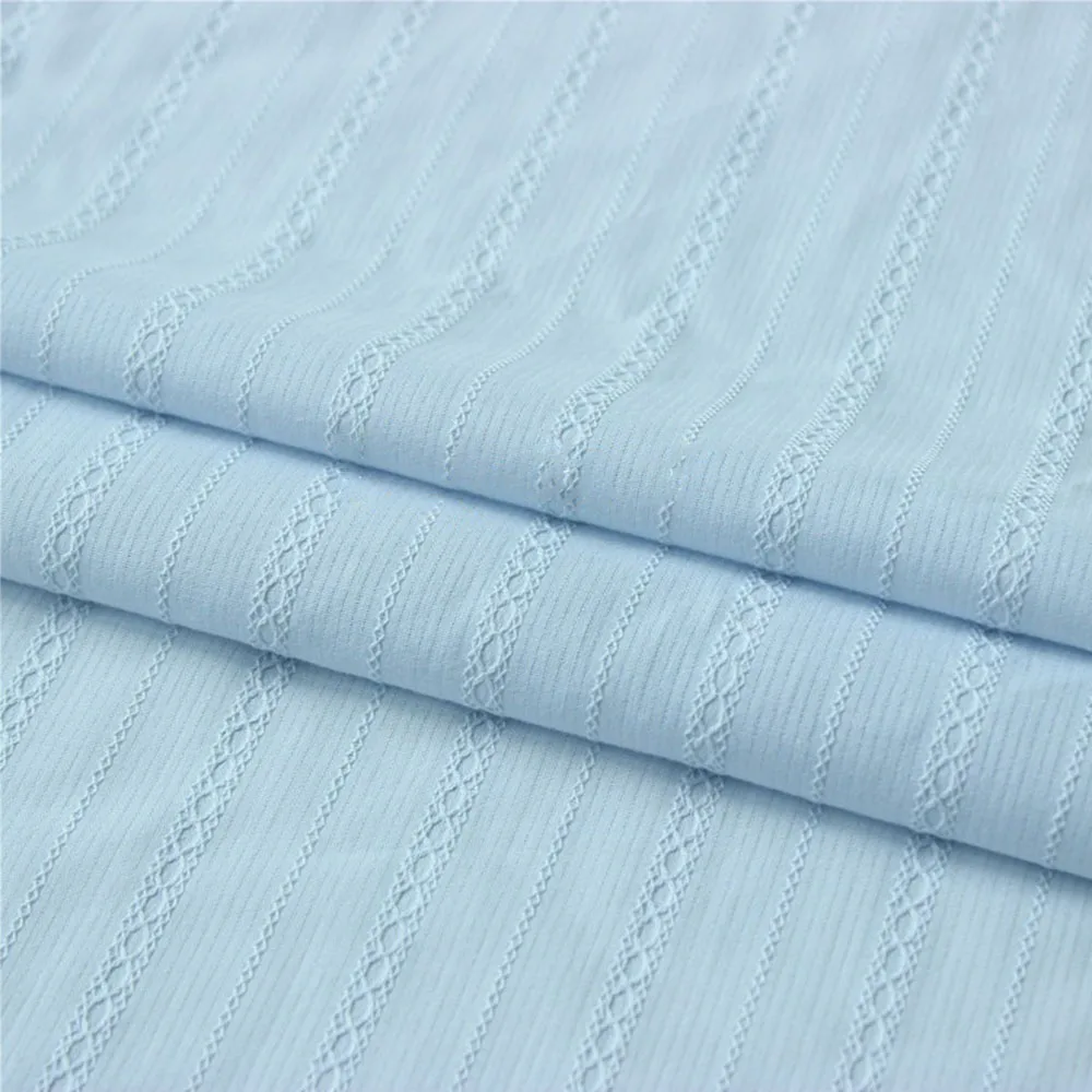 Soft Thin White Pink Jacquard Pure Cotton Fabric For Sewing Women Clothing Dress Pajamas Home Curtain Sheet Materials DIY Crafts