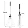 Telescopic Metal Rake Garden Leaf Rake Gardening Leaves Rake Long Handle Claw Rake Nail Rake Backyard Lawn Farm Cleaning Tool 6