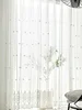 Chinese Modern Simple Ruyi Embroidered Gauze Curtain Curtains for Living Dining Room Bedroom Breathable,Translucent Nordic Style 6