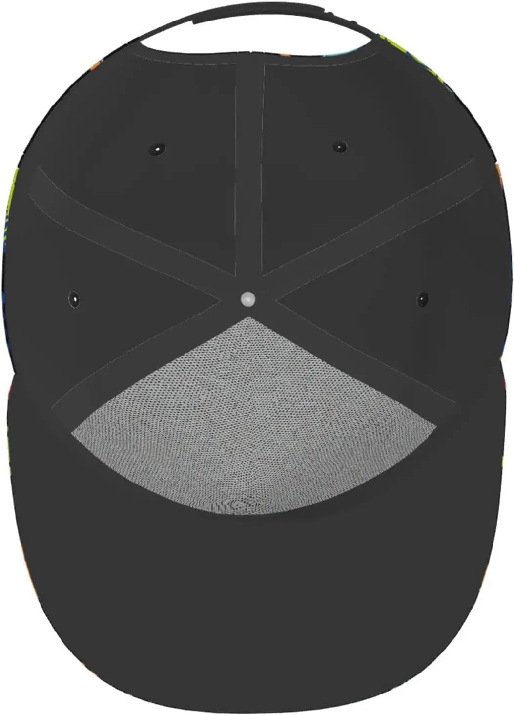 Dinosaur Flat Bill Hat, Unisex Snapback Baseball Cap Hip Hop Style Flat Visor Blank Adjustable 6