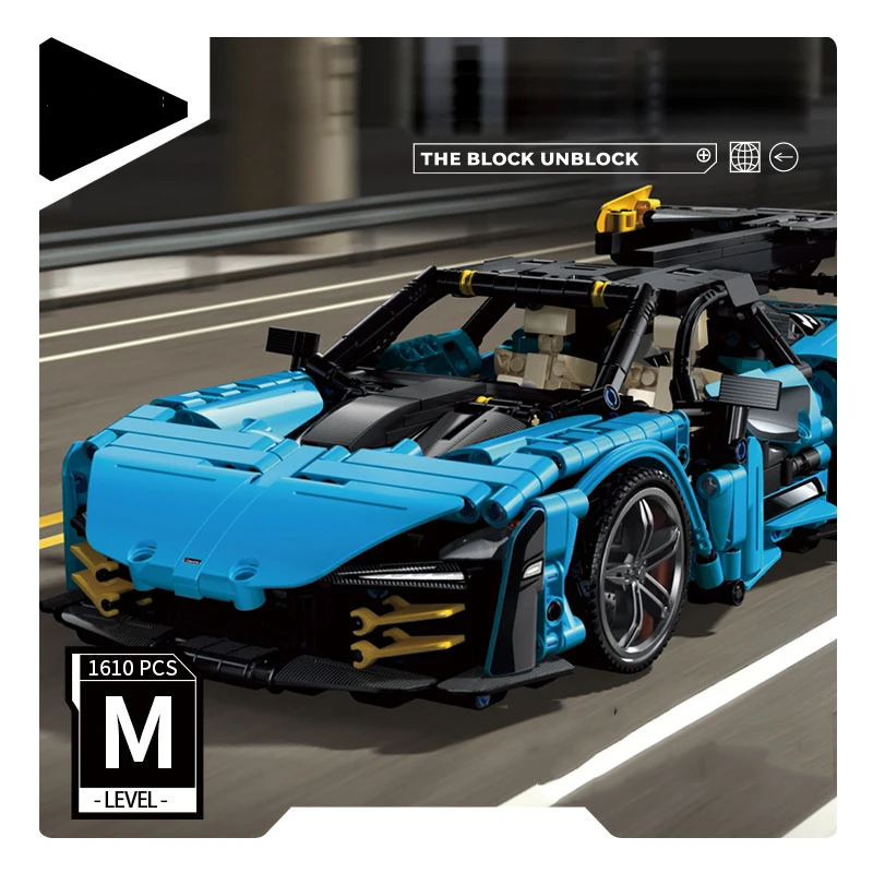 Technisches 1:14 Maßstab-Fahrzeug-Rennwagen-Bausteinset Senna GTR Konzept Supersportwagen-Modell Supercar Spielzeug-Bausteine für Kinder Geschenke