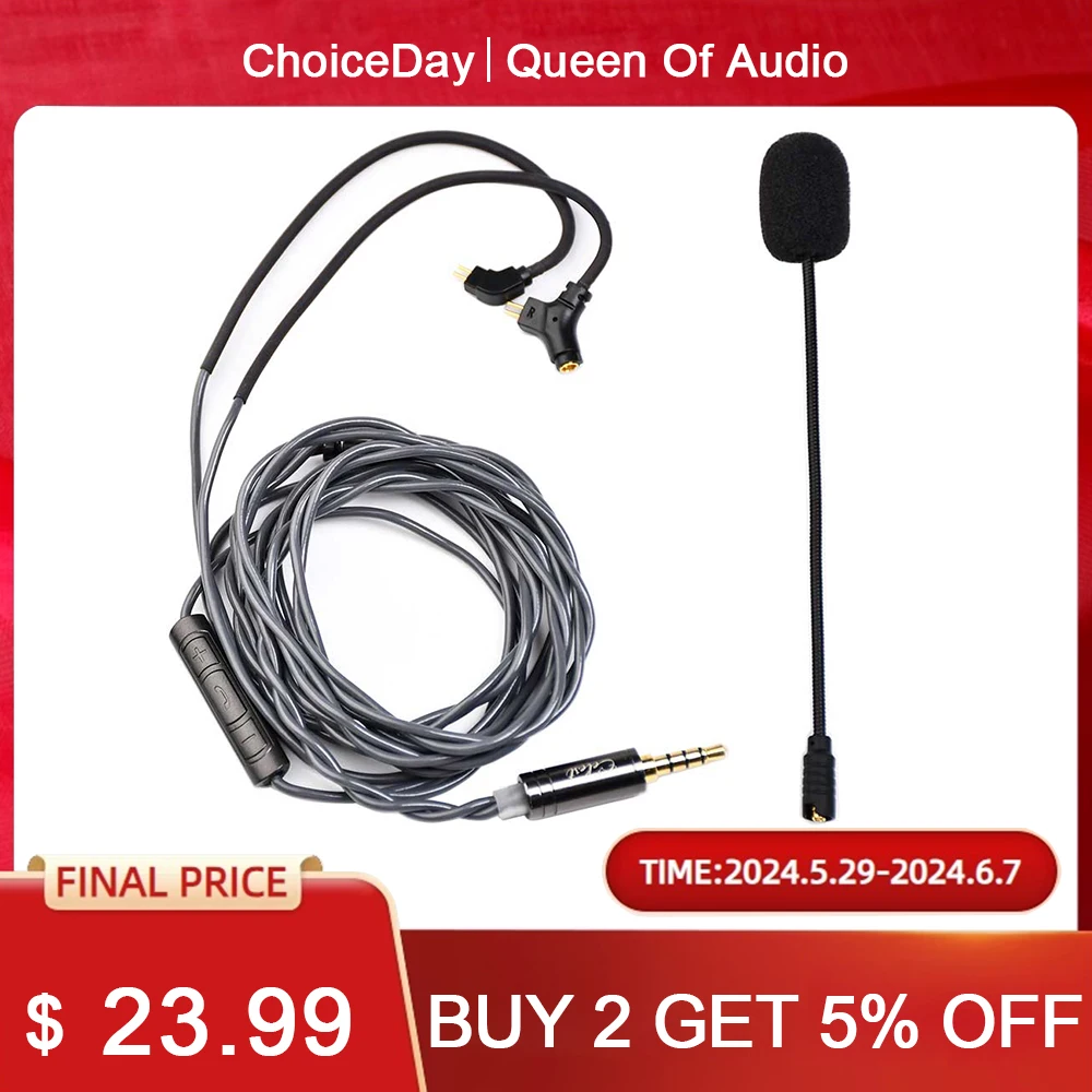 

Кабель для наушников Celest RUYI со съемным микрофоном, 0,78 дюйма, 2-контактный/MMCX