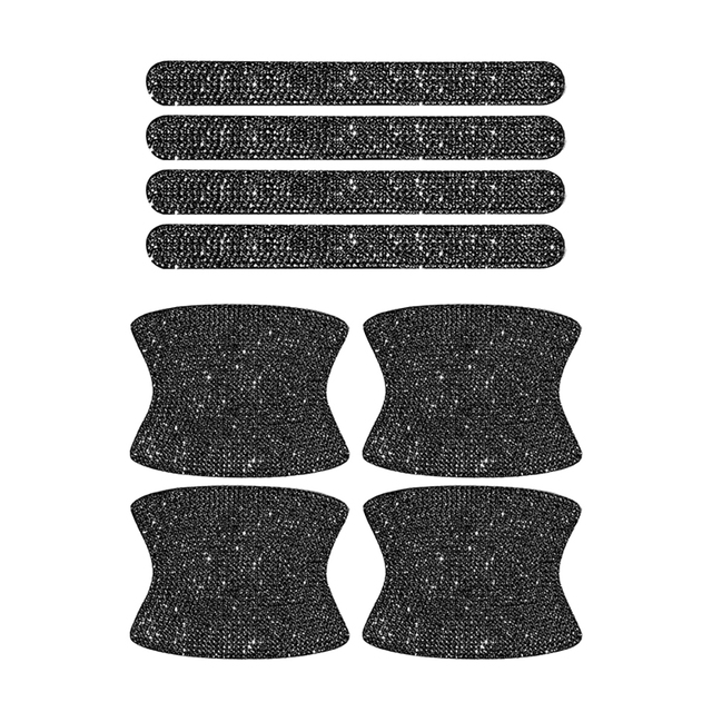 Bing Car Kit Car Door Handle Protector Shiny Rhinestones Scratch-Resistant Stickers Door Cup Handle Car Interior Accessories