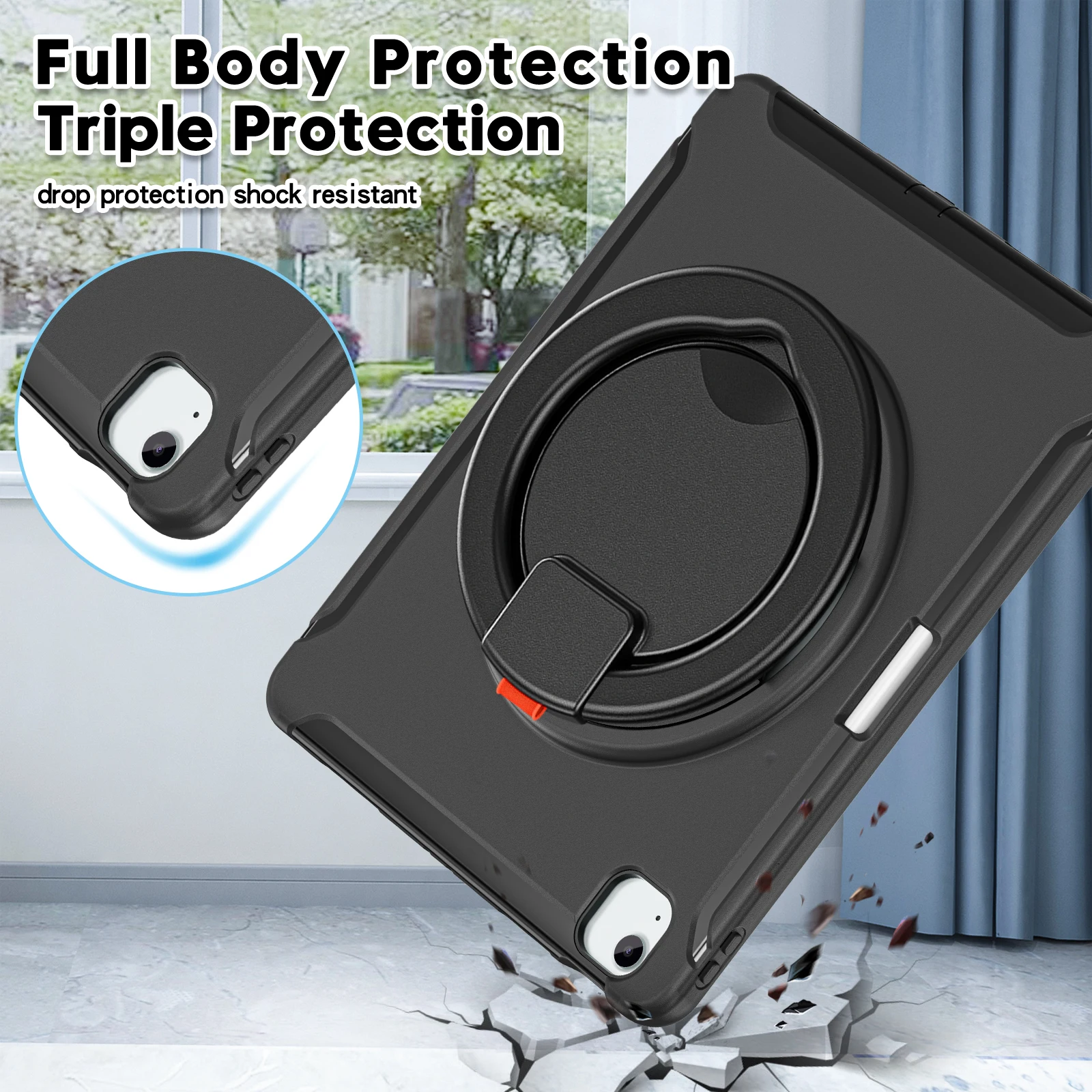 Kids Shockproof Tablet Protector Stand Case with Handgrip Cover