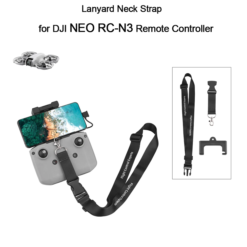 Description Picture 2 of itemWtohoby Adjustable Lanyard for DJI NEO RC-N3 Remote Controller Neck Strap Belt with Fixed Clip Hook Camera NEO Drones Accessory