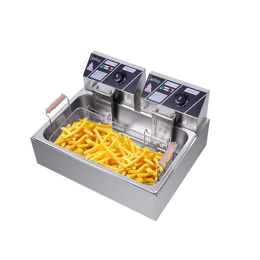 Eh83O 110V Elec Fryer, 5000W, 12.7Qt Oil, 23.26Qt Cap, SS, Single-Cylinder.