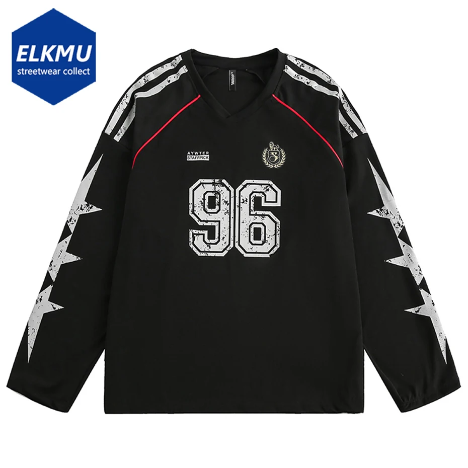 

Harajuku Streetwear Loose Sweatshirts 96 Star Oversized Hoodie Black White Y2K Vintage Hip Hop Hoodies Pullovers Unisex