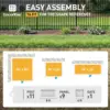 Fencer Wire 76Ft Heavy Duty Pinnacle Fence Barrier Kit, Anti-Rust Metal Steel Fence With 4Ft Height X 8Ft Width Panels, Gate, 3