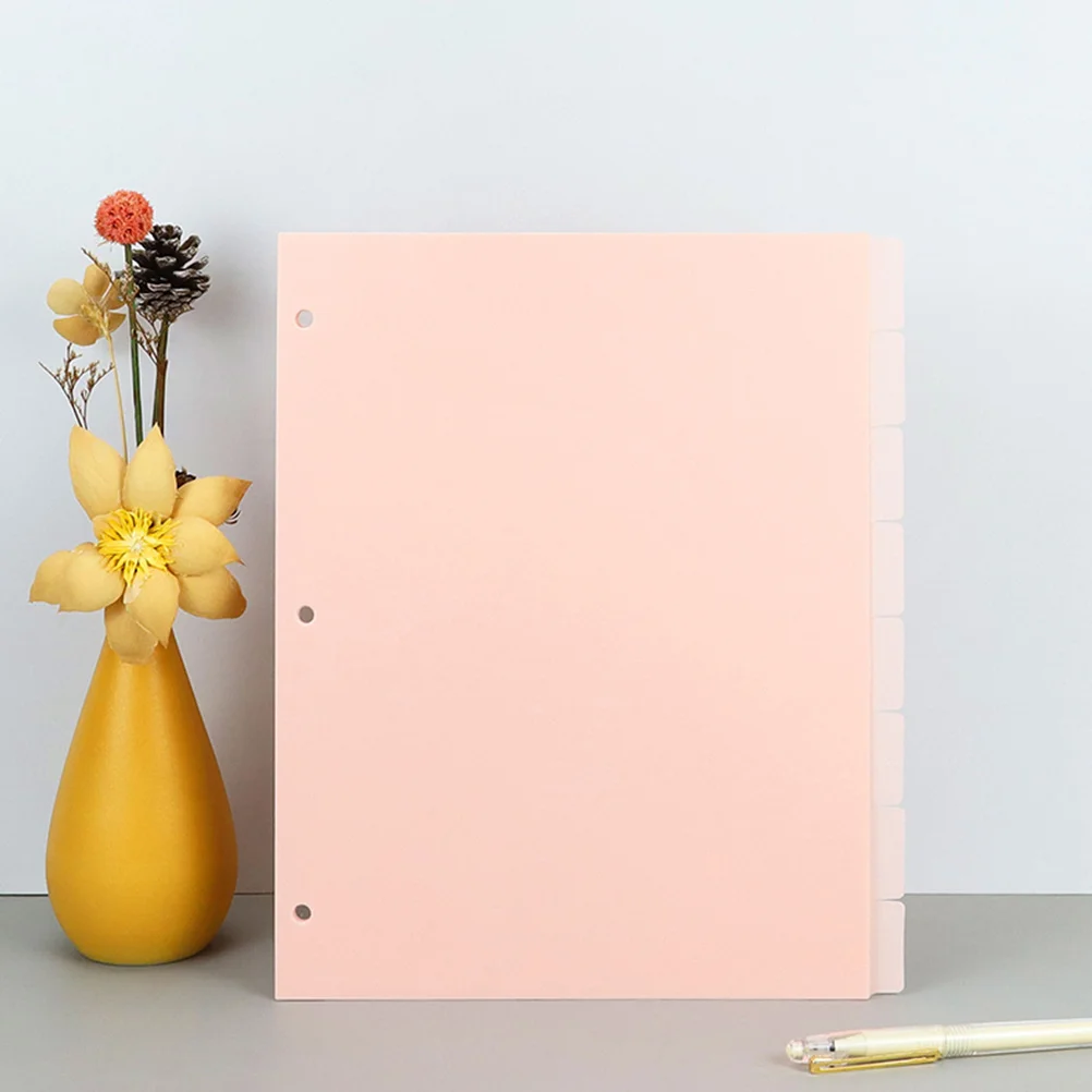8 Sheets BinderDividersPageDividers Office Binder Pages Binder A4 Size Binder Dividers Index Page Notebook Page Divider