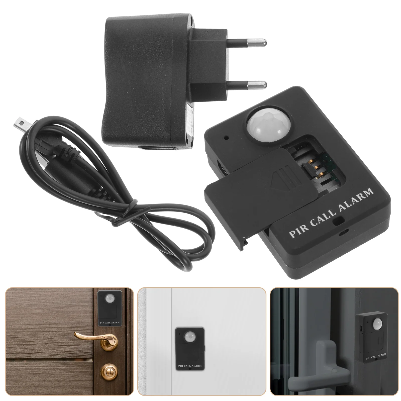 Sensor GSM High Security Alarm with for Store Warehouse Factory (Black) GSM alarm motion