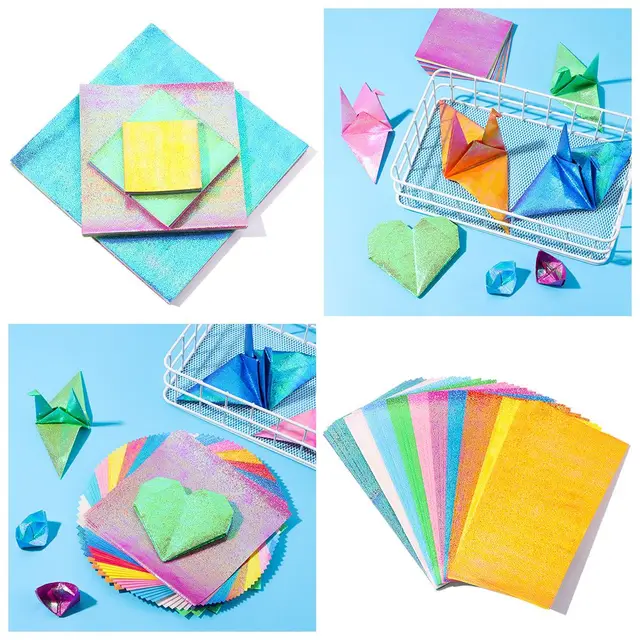 50 Sheets Glitter Origami Paper 5