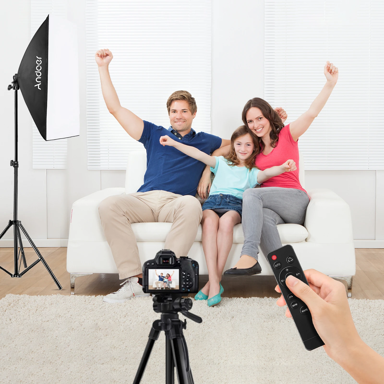 Andoer 写真照明用セット ソフトボックス18点セット Amazon | Andoer ソフトボックス 写真撮影照明キット LEDライト