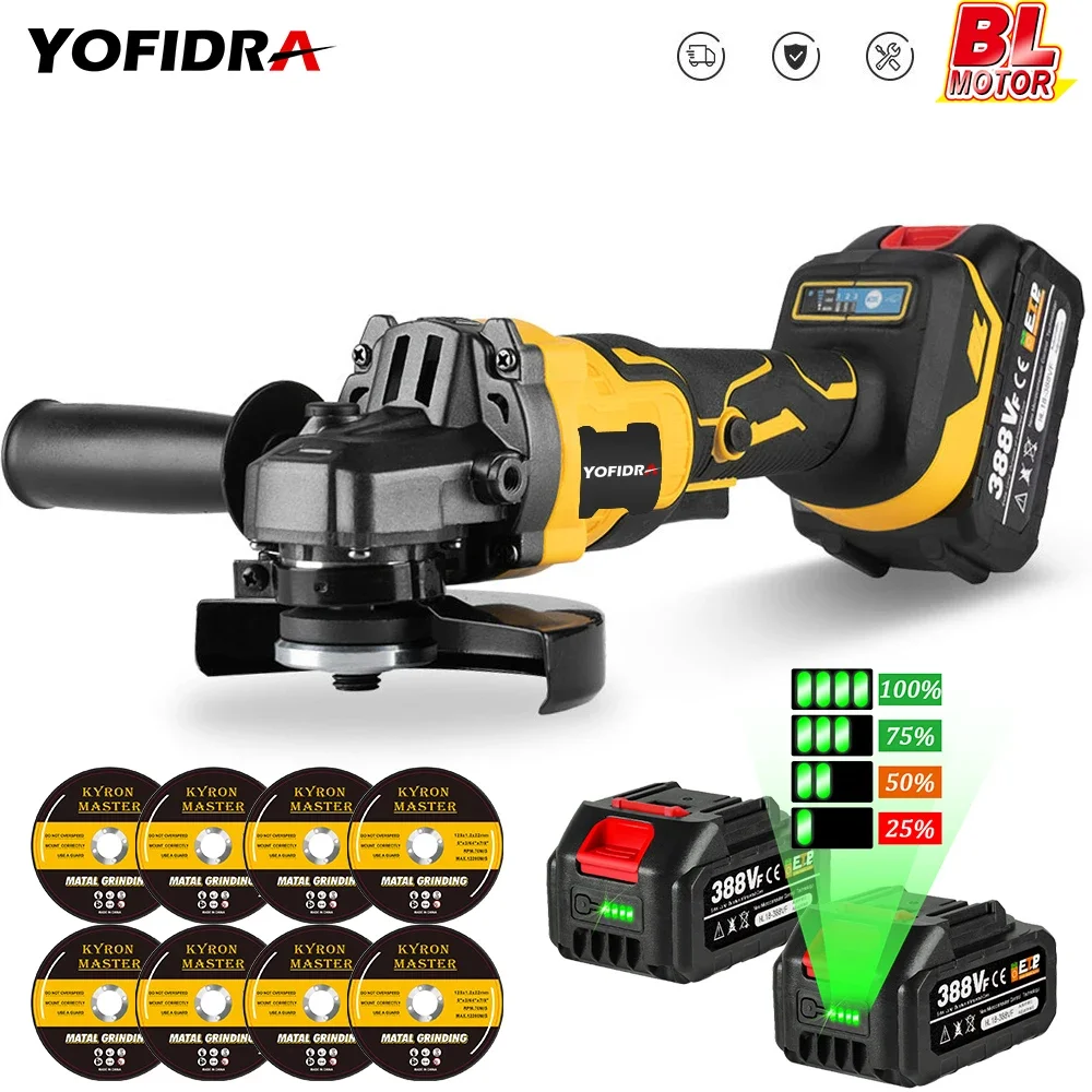 Yofidra M14 Brushless El trica Angle Grinder M quina de polimento sem yofidra-m14-brushless-el-trica-angle-grinder-m-quina-de-polimento-sem