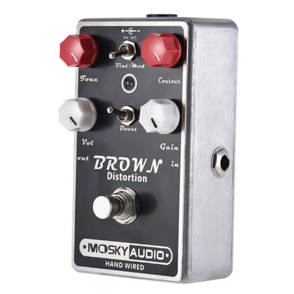 

Unleash Your Guitar\\\\\\'s Potential with Mosky Brown Distortion Guitar Effect Pedal Tone Contour Volume and Gain Controls