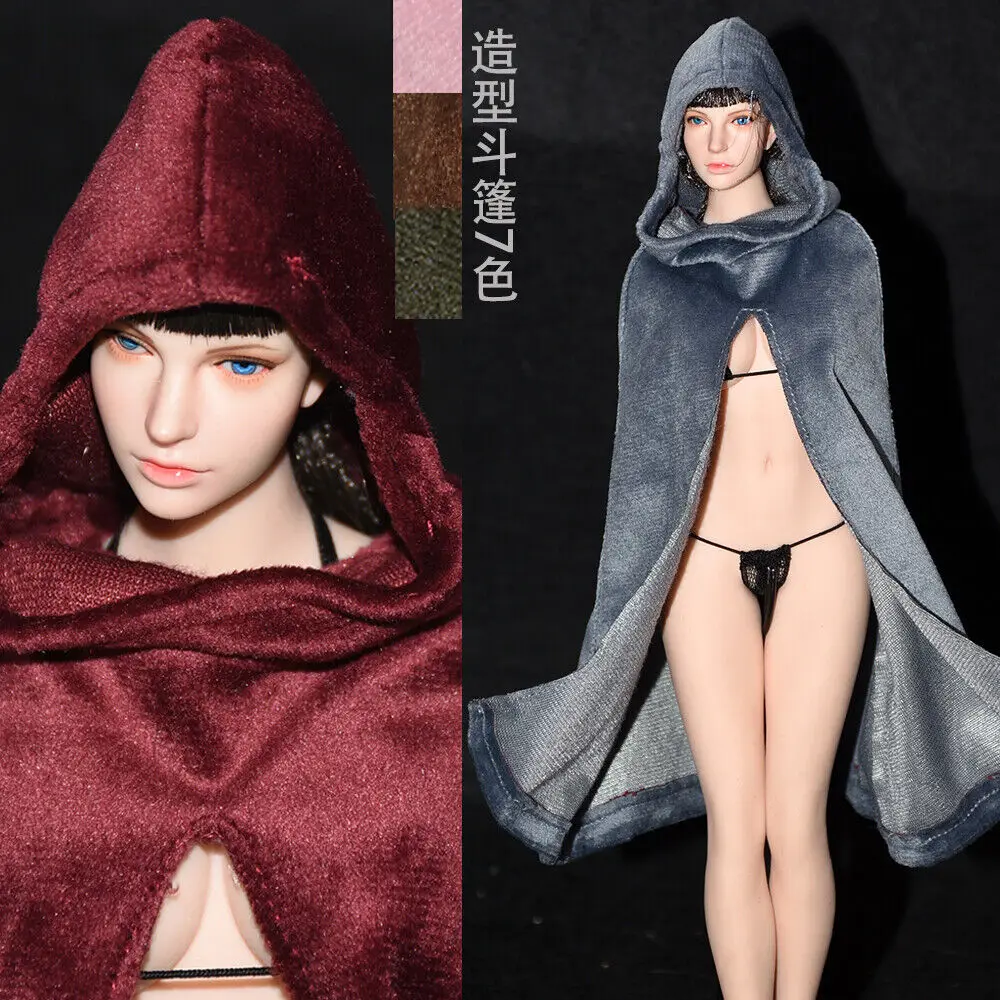 

1/6 Scale Female Soldier Velvet Modeling Cloak Model for 12" TBL Phicen Figure Toys