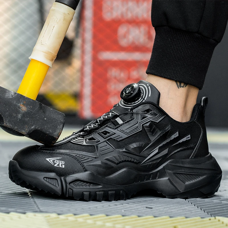 Men Safety Shoes Lightweight Puncture Proof Work Boots Steel Toe Sneakers