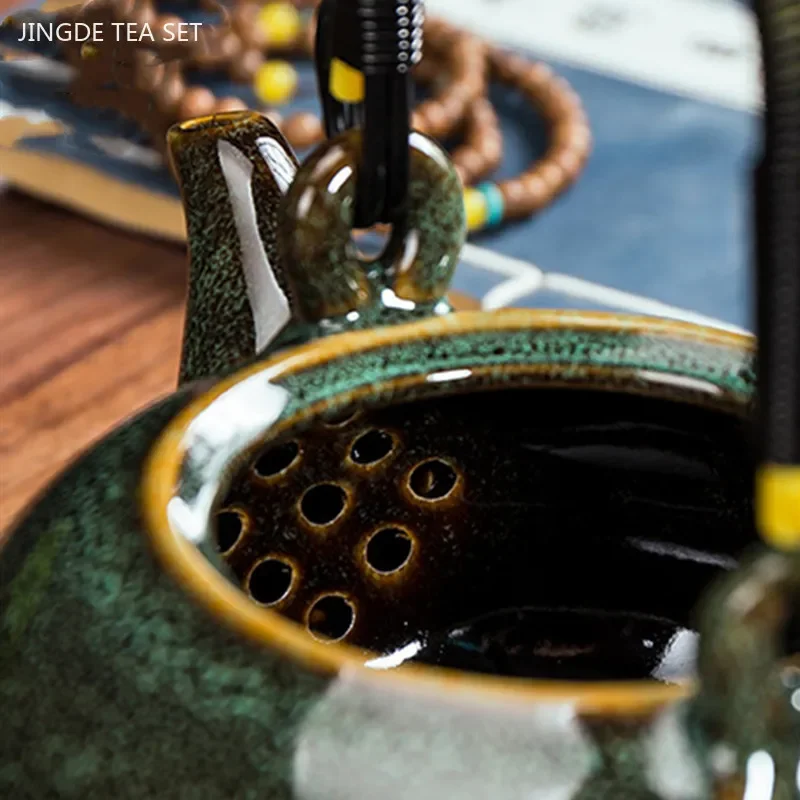 750ml Kiln Ceramic Teapot Home Office Beauty Tea Set Large Capacity Filter Tea Infuser Chinese Tea Ceremony Accessories