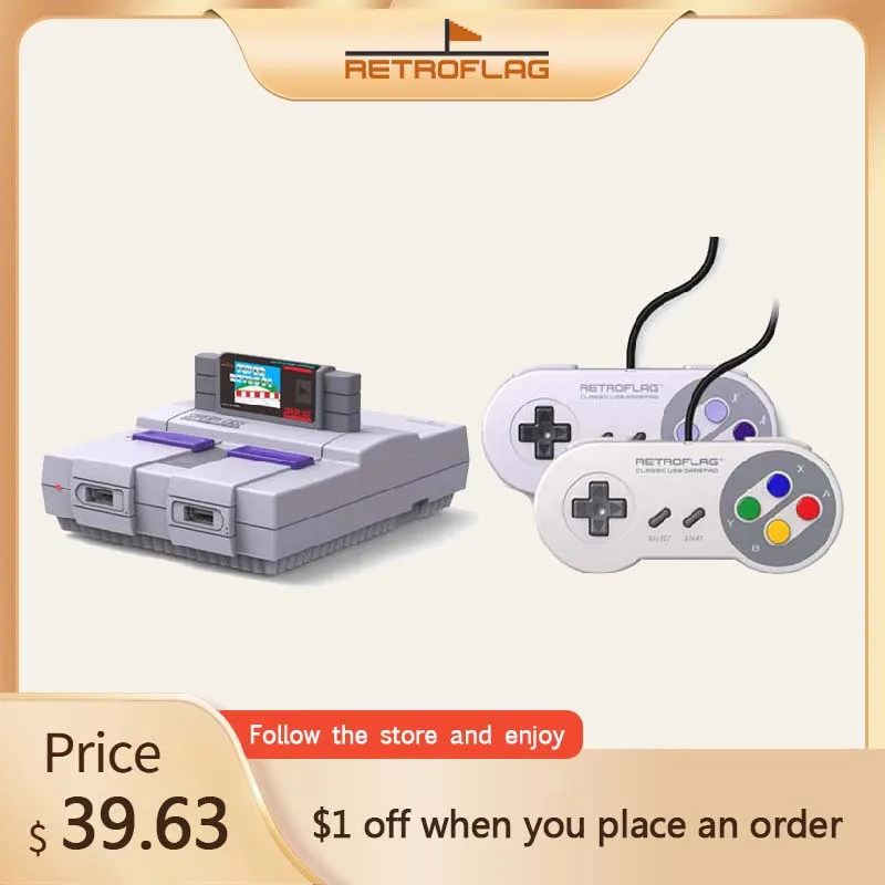 

Retroflag SUPERPi CASE with 2Pcs Classic USB Controller Gamepad for Raspberry Pi 3B Plus (3B+)/3B