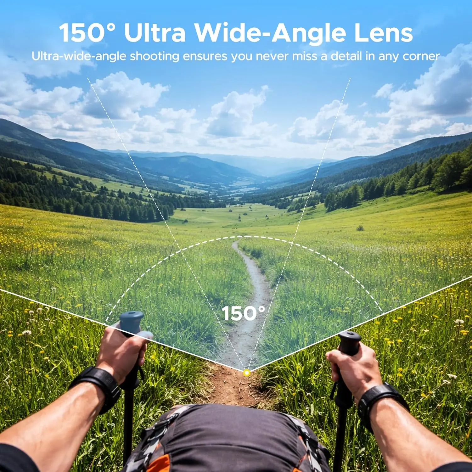 Achetez Mini Caméra Sport 360° 4K 32GB - Action Cam Étanche pour Sports Extrêmes, montrée avec son étui étanche et accessoires.