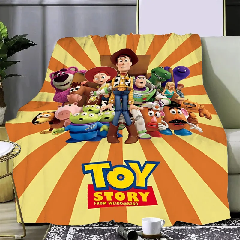 Cartoon Disney Toy Story Printed Blanket Picnic Blankets Warm Blanket Soft and Comfortable Blanket Home Travel Birthday Gift 5