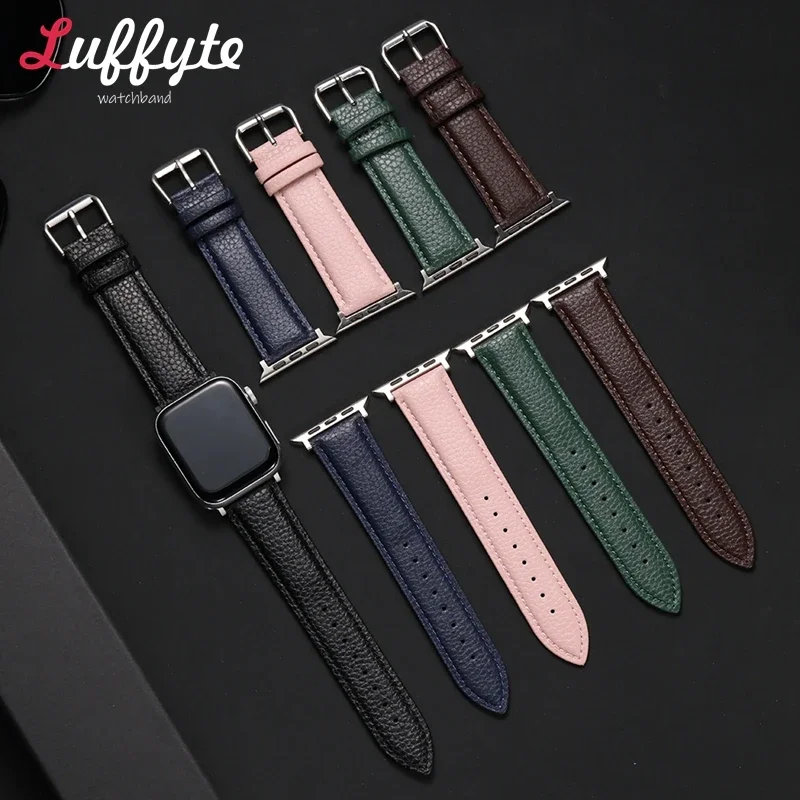 Unisex Premium Leather Smartwatch Strap - Elegant Replacement Band