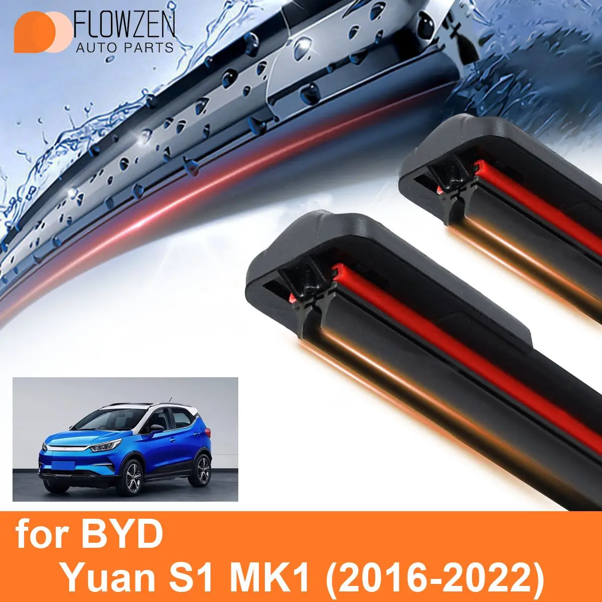 

Аксессуары для BYD Yuan S1 MK1, двойные резиновые безкаркасные Беспроводные аксессуары 2016 2017 2021