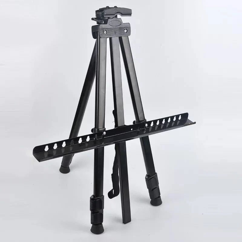 Portable Triangular Metal Painting Easel Thickened Aluminum Alloy Adjustable Travel Sketch Easel for Drawing Artist Art Supplies