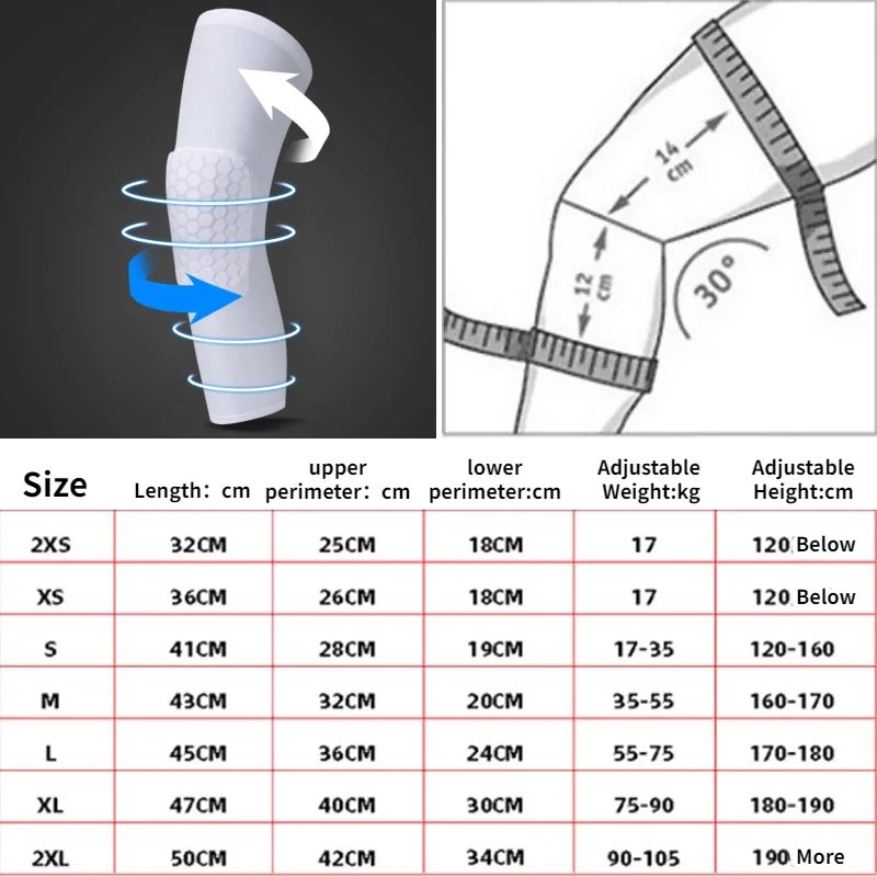 Knee Pad Support Sleeve Brace Wraps Honeycomb Foam Basketball Running Protector Compression Sleeve Fitness Gear Volleyball Sports