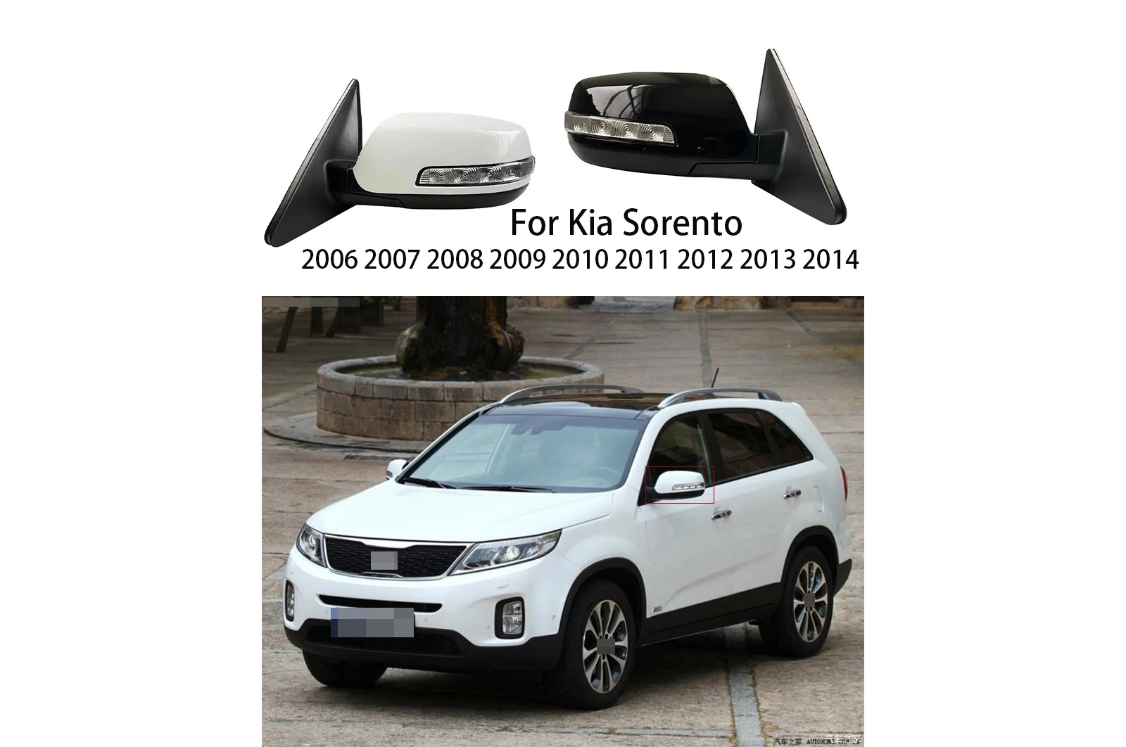 ForKiaSorento20062014WithTurnSignalLightElectricFolding