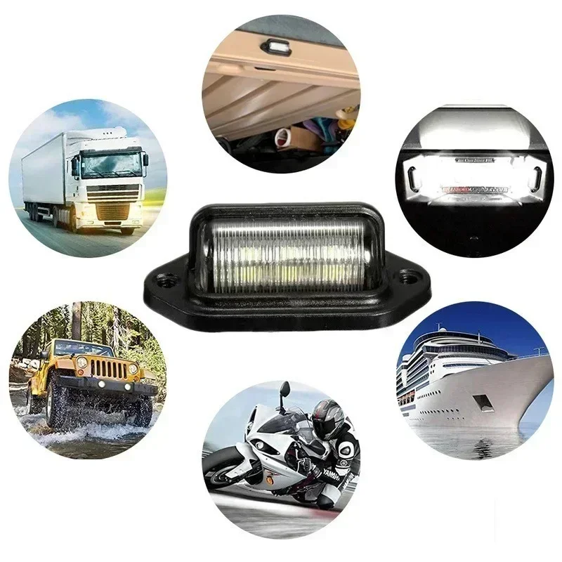 รูปสินค้า ป้ายทะเบียน LED 6 ดวง สำหรับรถยนต์และรถบรรทุก