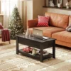Coffee Table, 39" Lift Top Coffee Table with Hidden Compartment and Storage Shelf for Living Room, Espresso 2