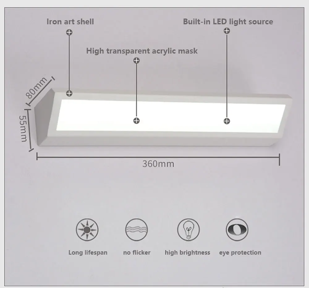 wall lights for living room LED Wall Sconce Light Mirror Headlight Indoor Wall Lamp For Home Corridor Aisle Light Desk Eye Protection Reading Lights Fixture sconce light fixture