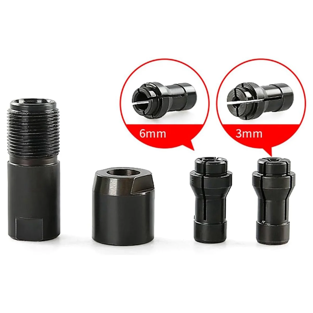 범용 앵글 연마기, 100 타입 앵글 연마기 M10 나사산용, 스트레이트 연마기 척용 어댑터, 6mm, 3mm 수정
