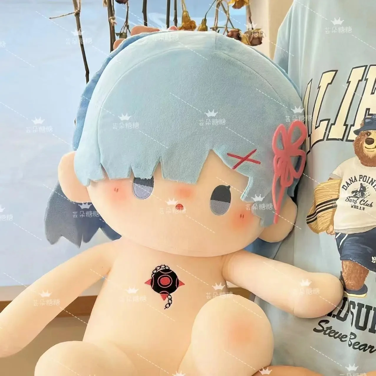 

Игрушка для ролевых игр Rem Girl Косплей 40 см, плюшевая кукла с телом, аниме мультяшное платье, мягкие игрушки, сидящие фигурки осанки
