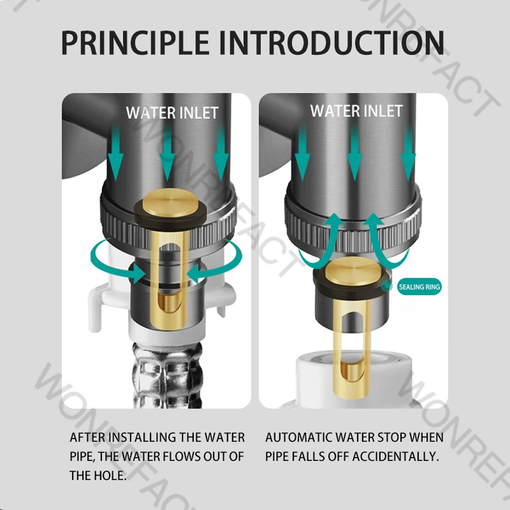 Universal Bathroom Washing Machine Faucet Mini Brass Angle Valve Bidet Dual-purpose Valve Dual-control Dual-cooking Faucet Quick