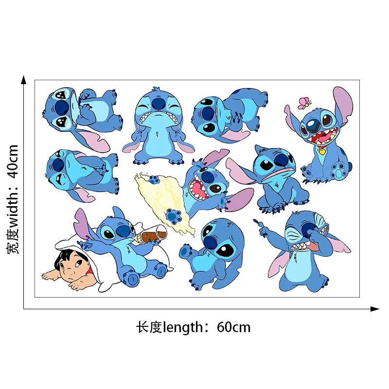 Disney Creative Cartoon Stitch Wall Stickers Mural Childen Gift