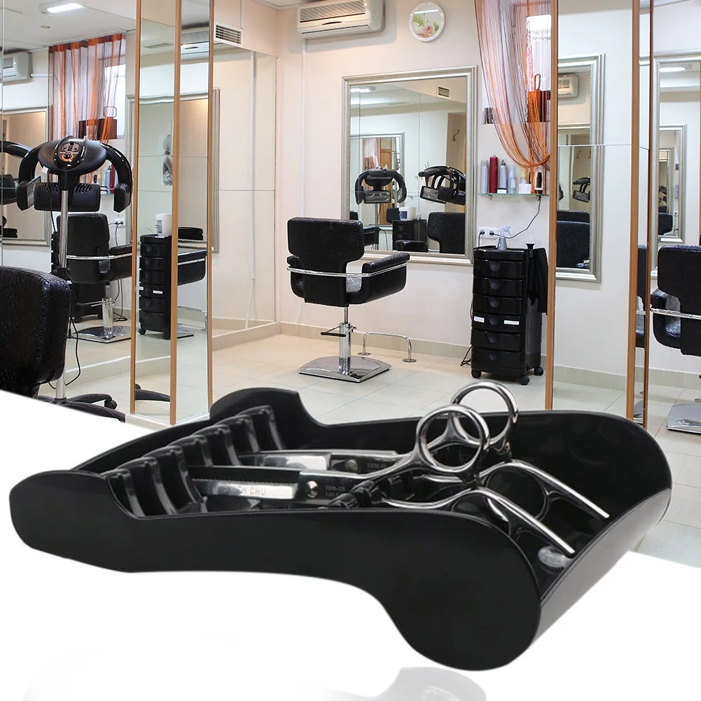 Description Picture 5 of itemHair Cutting Scissors Rack ABS Salon Barber Shop Scissors Organizer 3 Colors Scissors Storage Tray for Styling Tools Accessories