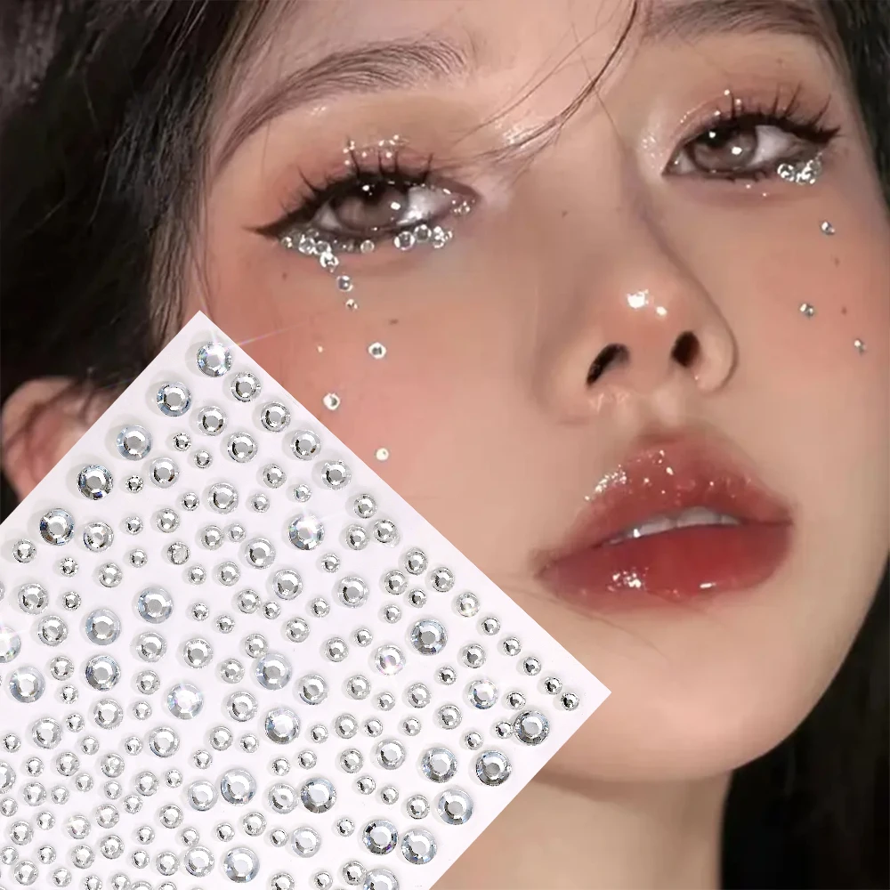 Sparkling Rhinestone Face Tattoo Stickers