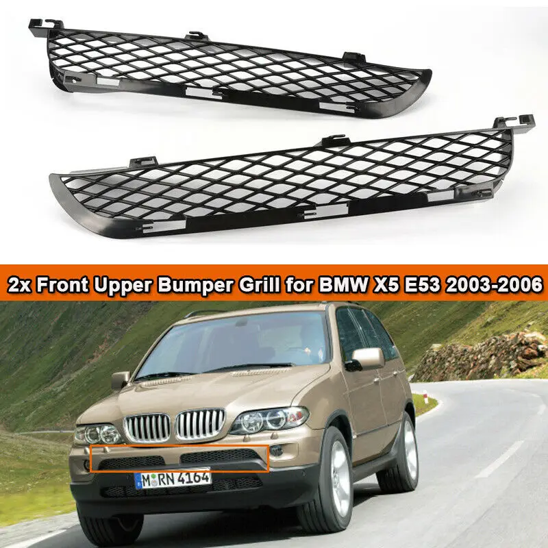 Pair Front Bumper Grill Lower Kidney Intake Grille Trim Fit For BMW