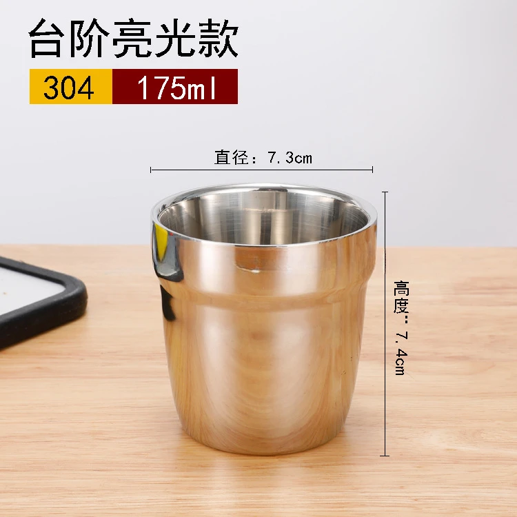 Stainless Steel Double Layer Mugs Coffee Creative Water Heat Insulation Beer Stainless Cup Drinkware