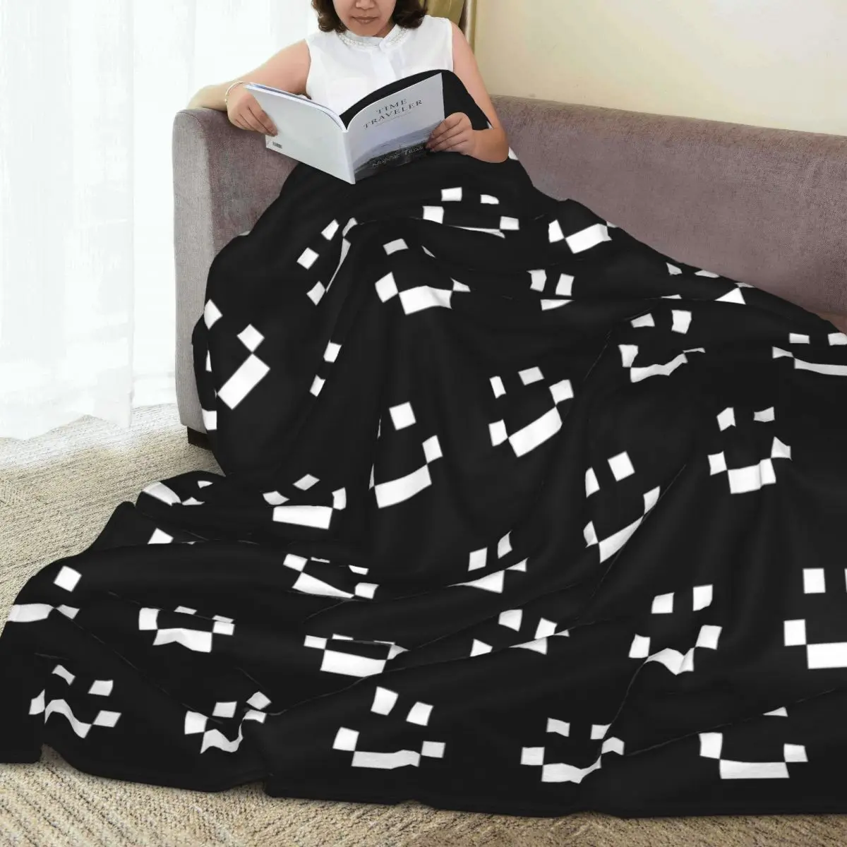 Quackity Merch Smile Logo Blankets Fleece Super Soft Throw Blanket Sofa Throw Blanket For Home Bedroom Outdoor Throws Bedspread 5
