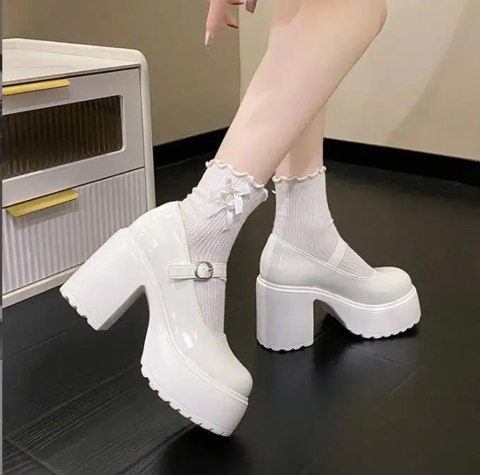 Sexy Classic Casual High Heels New Women's thick heels go with everything Fashion Black Shoes In Autumn Spring Pumps Women Shoes
