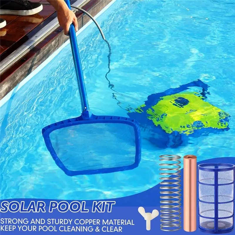 2026년 신제품 6피스 구리 아노다이징 교체 키트, 구리 양극, 바스켓 스크린, 스프링 및 나사 포함, 태양광 수영장 이온화기용