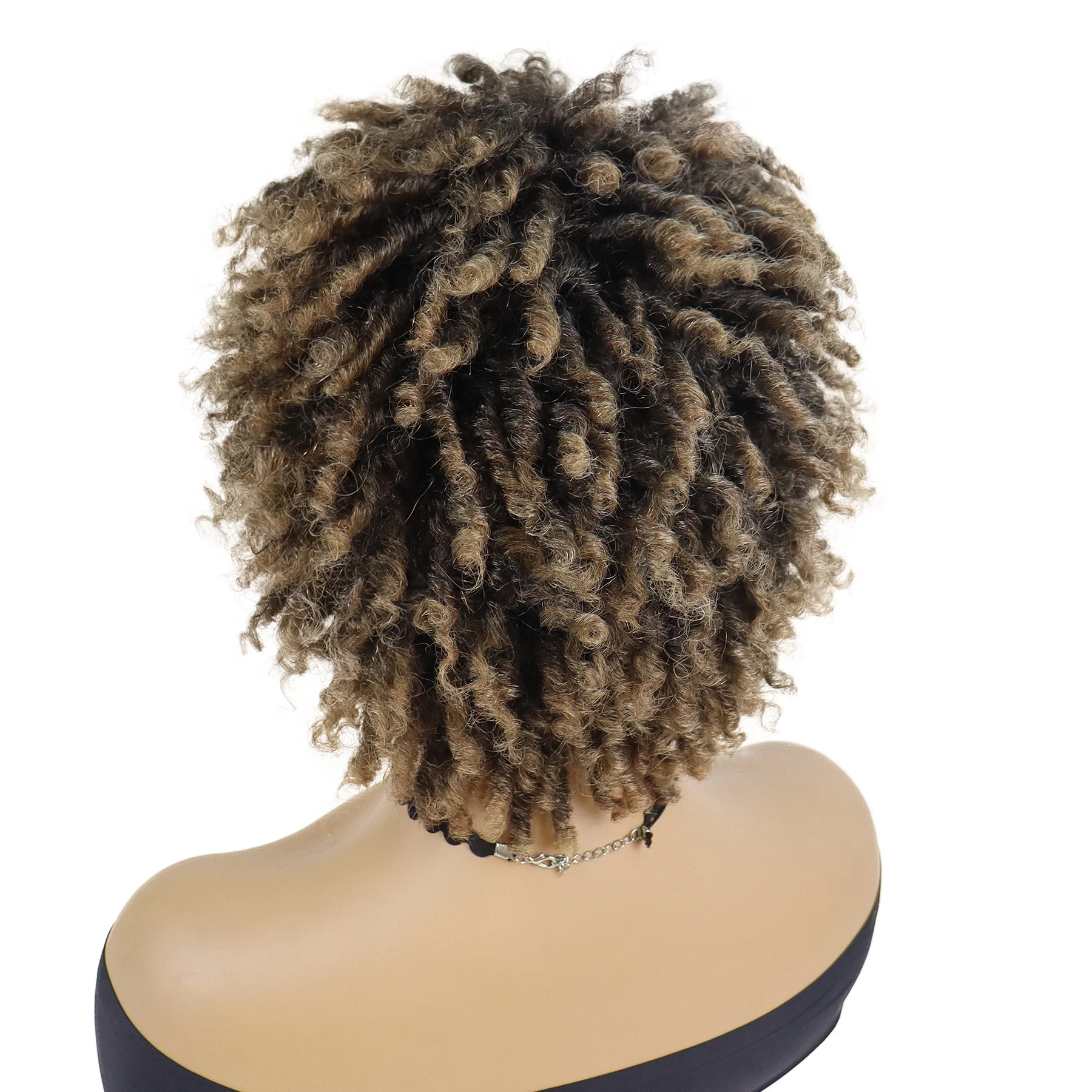 Synthetic Black Dreadlocks Wigs for Women Short Braided Wig Afro Curly Hairstyles Afroloki Wig Bangs Focx Rasta Brown Dreads