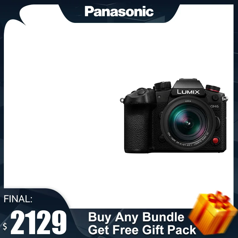 

Panasonic LUMIX GH6 Mirrorless Camera M4/3 Digital Compact 25.2MP 4K Video 5 Axis Image Stabilizer Professional Photography