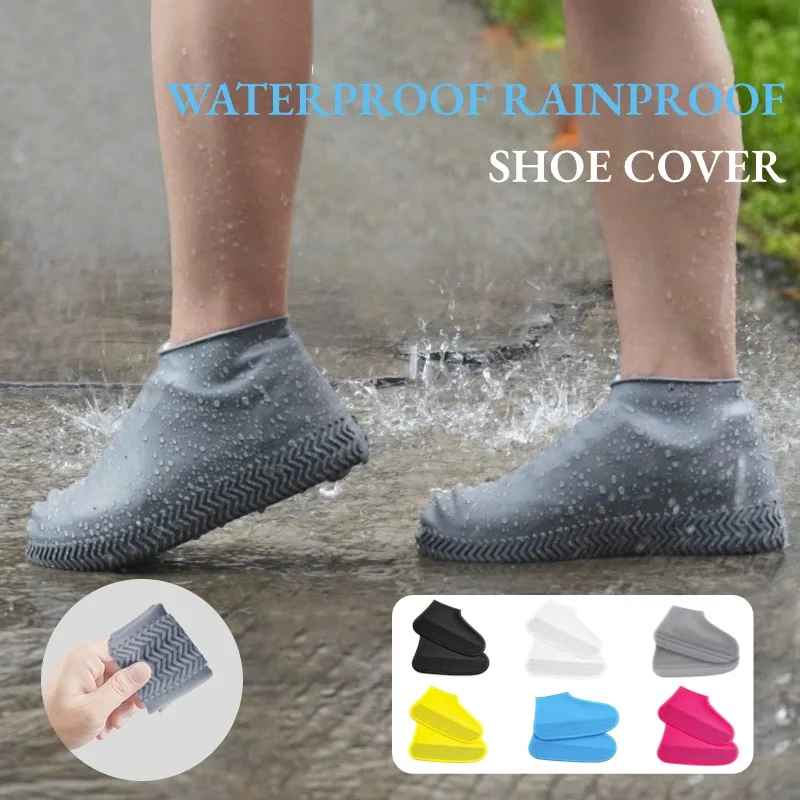 Reusable Waterproof Non-slip Silicone Shoe High Elastic Wear-resistant Unisex Rain Boot for Outdoor Rain Day Reusable Shoe Cover shoe cover