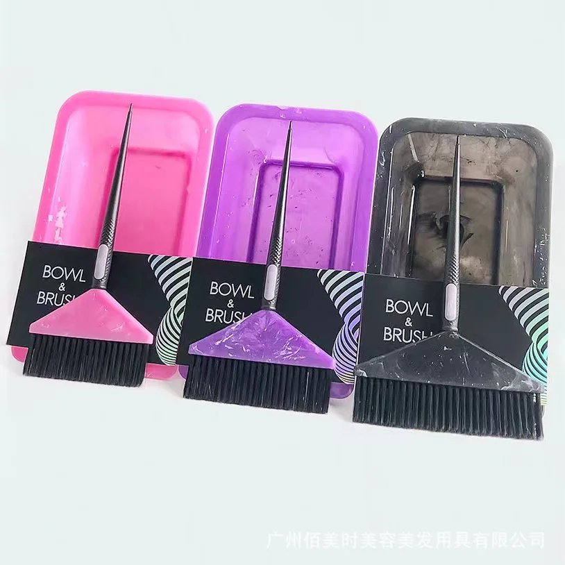 13cm Extra Wide Hair Dye Brush & Bowl Set Dyeing Color Bleach Highlight Hairbrush Widened Coloring Kit Fast Applicator 1841