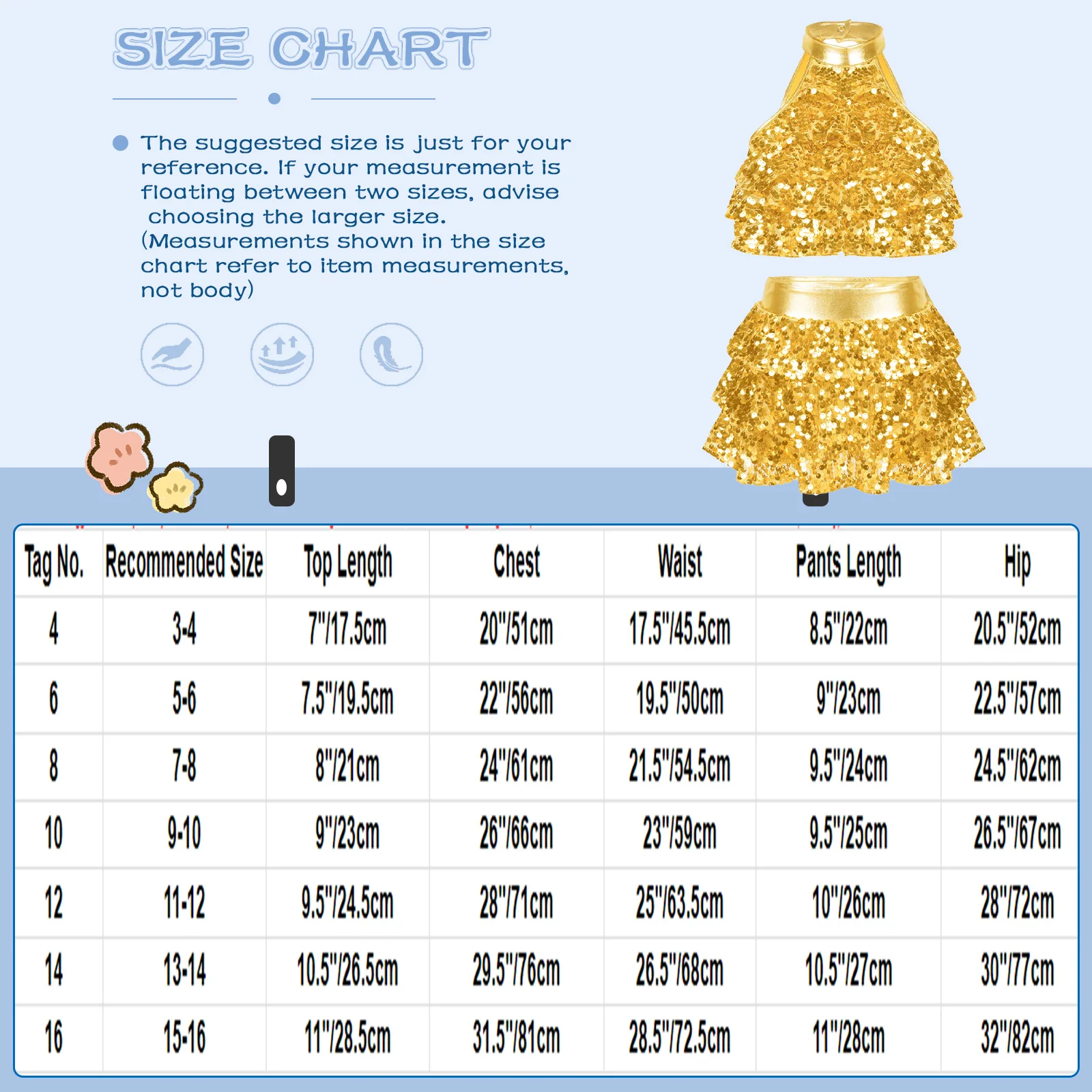 키즈 걸스 체조 레오타드 발레 재즈 힙합 댄스 공연 의상 백리스 반짝이 스팽글 티어드 크롭 탑 스커트 포함