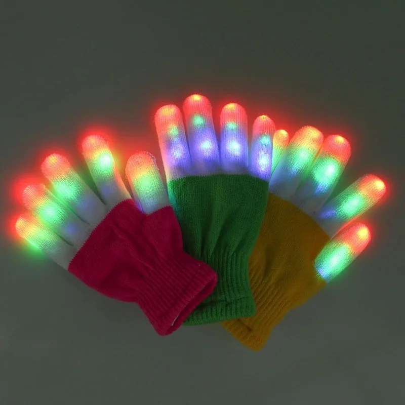 Gants Lumineux Led, 7 Couleurs, Lumière Rave, Éclairage Des Doigts,  Mitaines Scintillantes - Nouveauté Éclairage - AliExpress